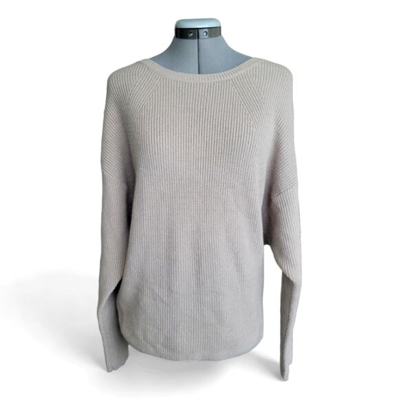 Express Sweaters - Express NWT Dolman Sleeve Ribbed Sweater Size Large Tan Beige